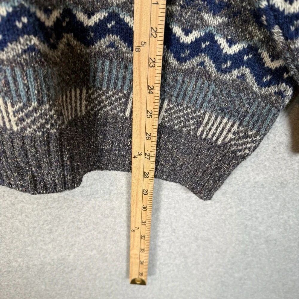 Antartex Sweater Mens XL Wool Silk Vintage 90s Patterned